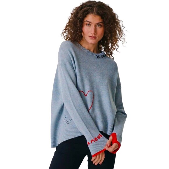 OVERSIZED Zadig and Voltaire Cashmere Markus Sweater Size XS